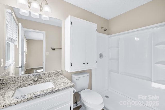 13715 Mayes Rd, Huntersville, NC 28078 - bathroom featuring vanity and a shower