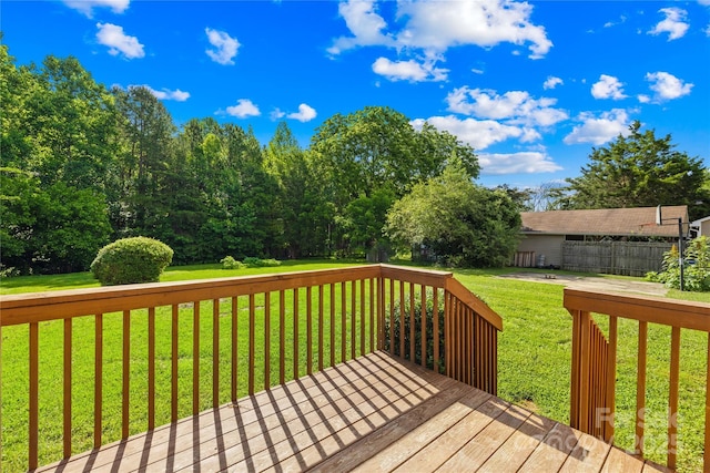 13715 Mayes Rd, Huntersville, NC 28078 - wooden deck with a yard
