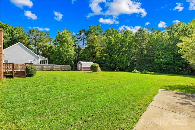 13715 Mayes Rd, Huntersville, NC 28078 - view of green lawn featuring a wooden deck