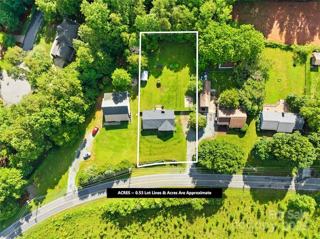 13715 Mayes Rd, Huntersville, NC 28078 - aerial overview of property's location with property boundaries highlighted