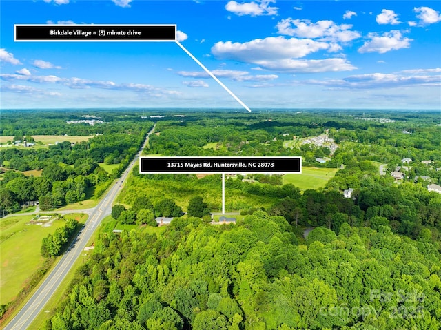 13715 Mayes Rd, Huntersville, NC 28078 - drone / aerial view of a heavily wooded area