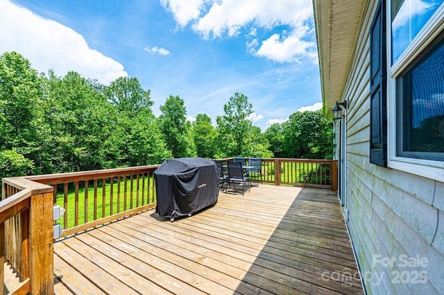 3659 Vashti Rd, Taylorsville, NC 28681 - deck featuring a grill and a yard