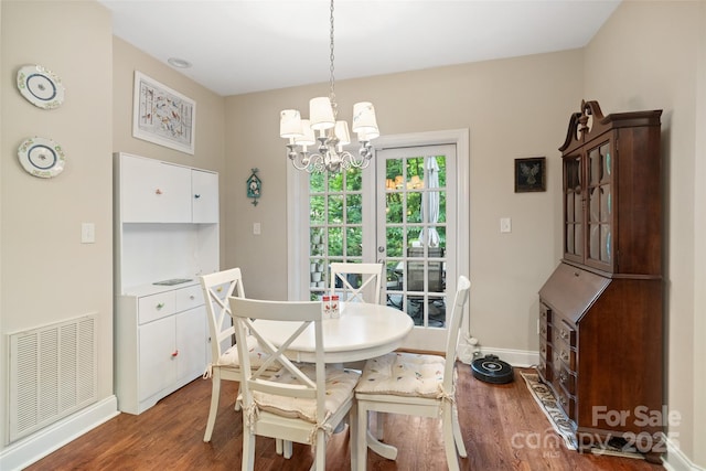 23 Tanglewood Rd, Clover, SC 29710 - dining room featuring a chandelier and wood finished floors