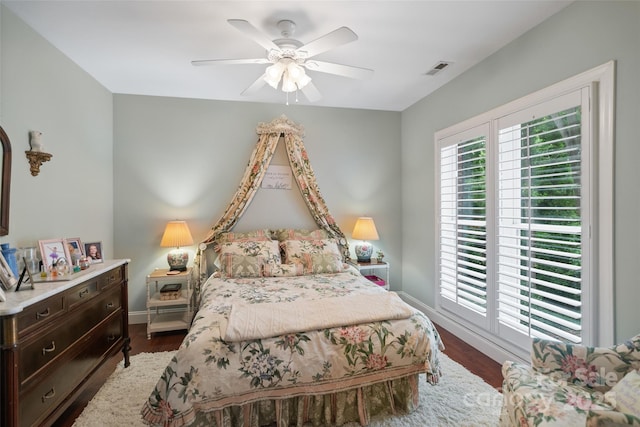 23 Tanglewood Rd, Clover, SC 29710 - bedroom featuring dark wood-type flooring and ceiling fan