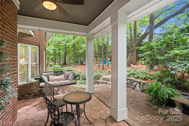 23 Tanglewood Rd, Clover, SC 29710 - view of patio with ceiling fan