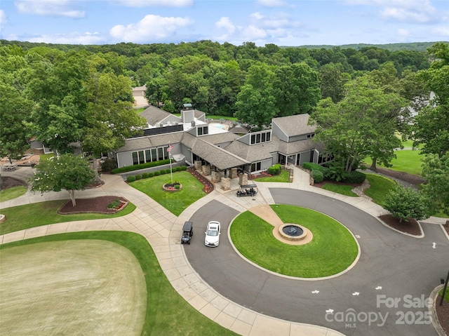 23 Tanglewood Rd, Clover, SC 29710 - aerial view of property and surrounding area with a heavily wooded area