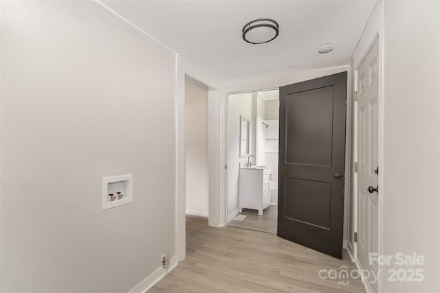 210 Marshall St, Rock Hill, SC 29730 - hallway with light wood-style floors and baseboards
