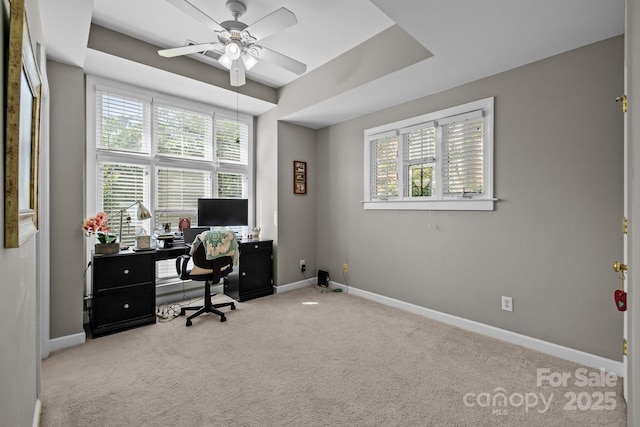 4854 S Hill View Dr, Charlotte, NC 28210 - office space featuring a ceiling fan and carpet flooring