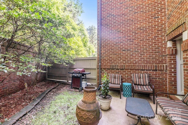 4854 S Hill View Dr, Charlotte, NC 28210 - view of patio featuring a grill