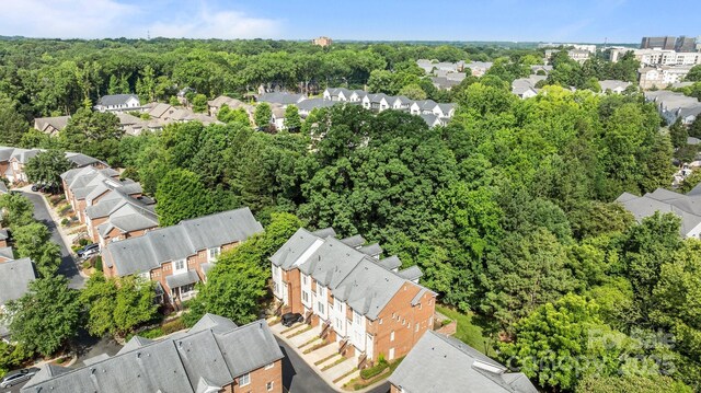 4854 S Hill View Dr, Charlotte, NC 28210 - aerial view of residential area featuring a heavily wooded area