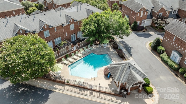 4854 S Hill View Dr, Charlotte, NC 28210 - bird's eye view of a pool