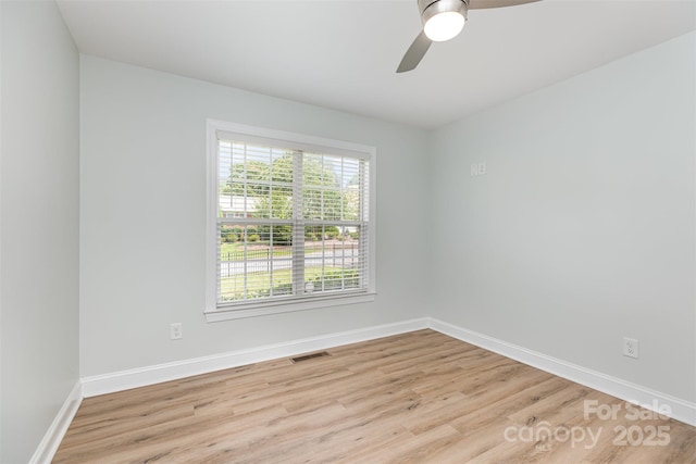 43 Paddington Dr SW, Concord, NC 28025 - empty room with light wood-style floors and ceiling fan