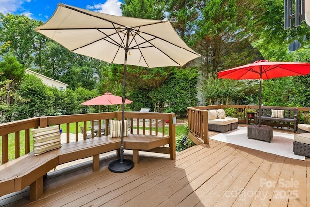 9514 Hayenridge Ct, Huntersville, NC 28078 - wooden deck featuring outdoor lounge area and outdoor dining area
