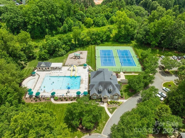 9514 Hayenridge Ct, Huntersville, NC 28078 - bird's eye view of a pool