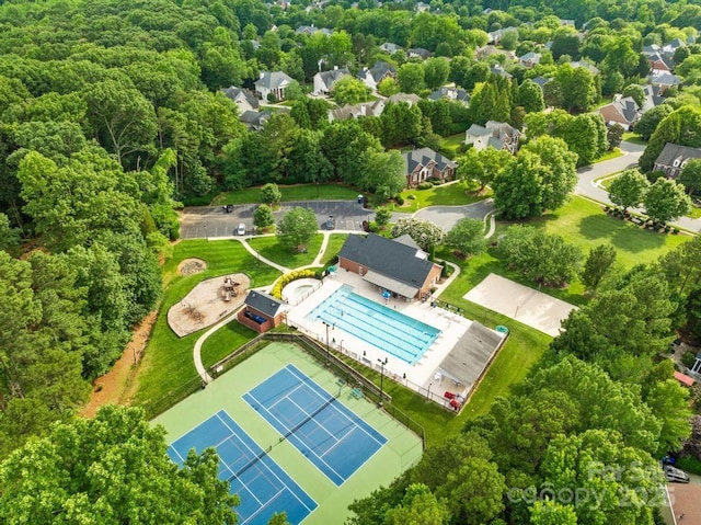 9514 Hayenridge Ct, Huntersville, NC 28078 - bird's eye view of a pool