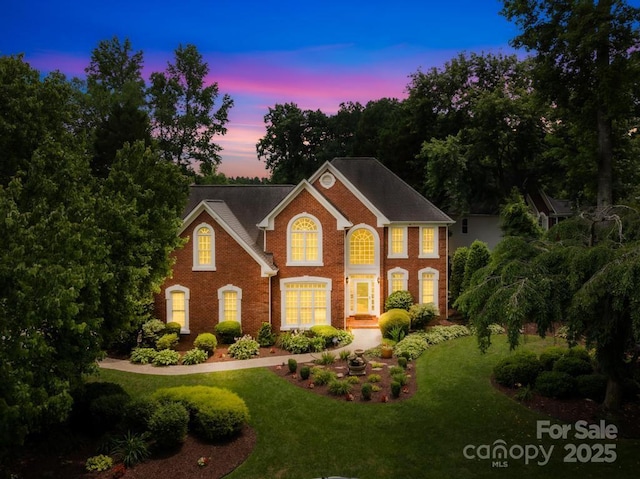 9514 Hayenridge Ct, Huntersville, NC 28078 - view of front facade featuring a front yard and brick siding