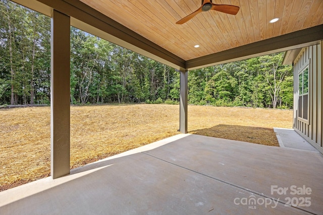 5507 NC-218 Hwy, Peachland, NC 28133 - view of patio / terrace with a ceiling fan