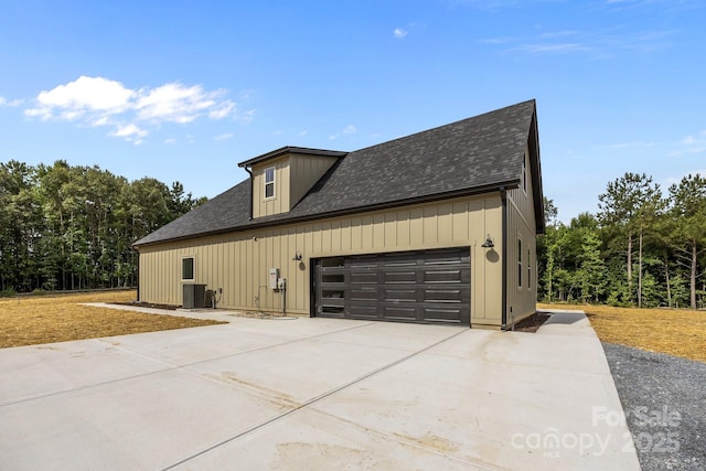 5507 NC-218 Hwy, Peachland, NC 28133 - view of property exterior with a shingled roof, concrete driveway, and a garage