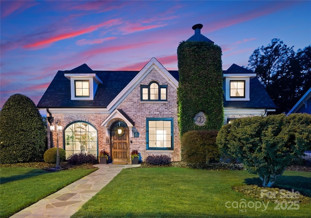 117 N Central Ave, Belmont, NC 28012 - view of front of home with brick siding and a front yard