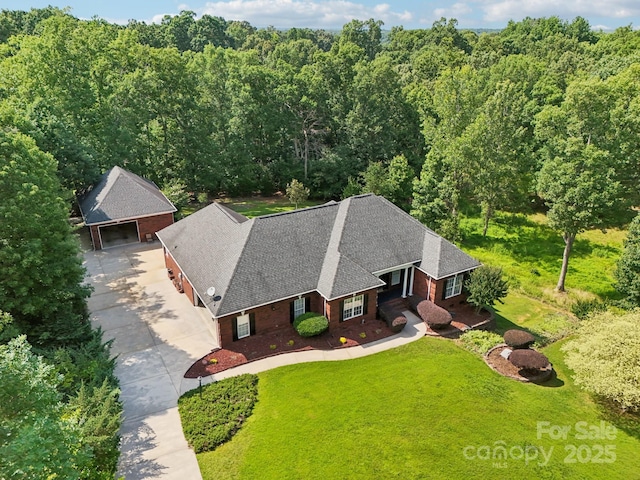 7612 Maple Bluff Ln, Concord, NC 28025 - view from above of property featuring a forest