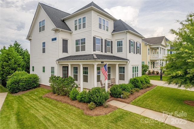 5256 Meadowcroft Way, Fort Mill, SC 29708 - view of front of property featuring a front lawn and covered porch