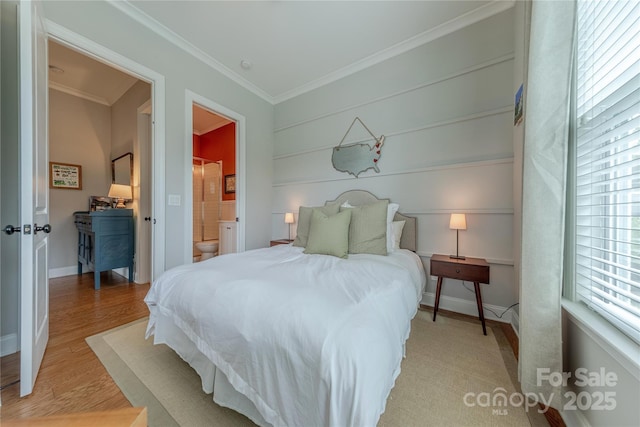 5256 Meadowcroft Way, Fort Mill, SC 29708 - bedroom with crown molding and light wood-style floors