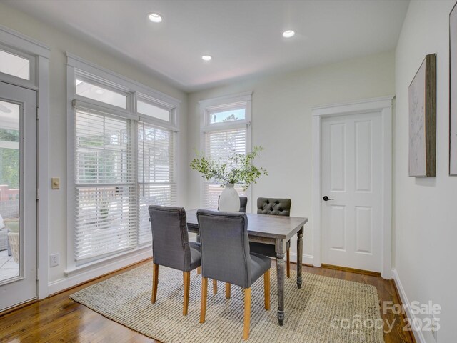 8508 Sandowne Ln, Huntersville, NC 28078 - dining area with wood finished floors and recessed lighting