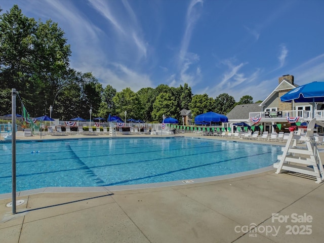 8508 Sandowne Ln, Huntersville, NC 28078 - community pool featuring a patio