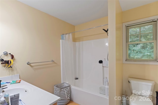 98 Choga Rdg, Whittier, NC 28789 - bathroom featuring shower / bath combo with shower curtain and vanity