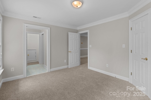 165 Futrell Lndg, New London, NC 28127 - unfurnished bedroom with ornamental molding, carpet flooring, and ensuite bath