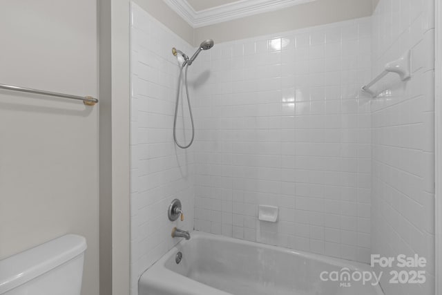 165 Futrell Lndg, New London, NC 28127 - full bathroom featuring crown molding and bathtub / shower combination