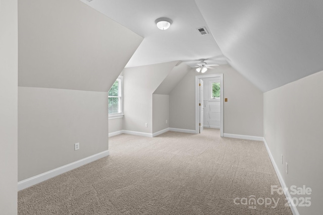 165 Futrell Lndg, New London, NC 28127 - additional living space with ceiling fan, carpet, and lofted ceiling