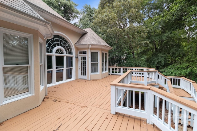 165 Futrell Lndg, New London, NC 28127 - wooden deck with view of scattered trees