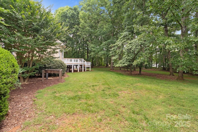 165 Futrell Lndg, New London, NC 28127 - view of grassy yard featuring a deck
