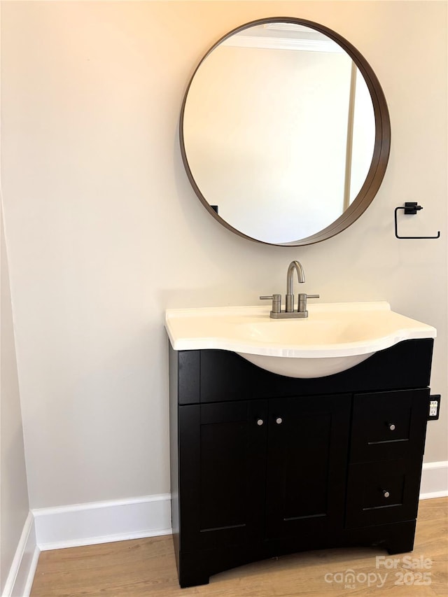339 Mayflower Ave, Cramerton, NC 28032 - bathroom featuring vanity and wood finished floors