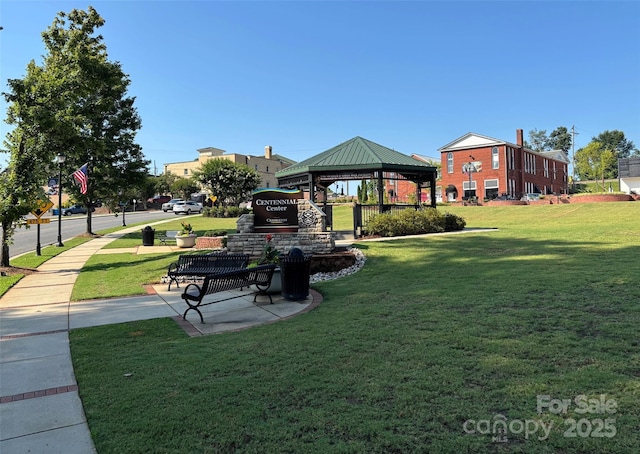 339 Mayflower Ave, Cramerton, NC 28032 - view of community with a lawn and a gazebo