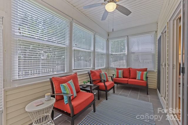 5238 Prosperity View Dr, Charlotte, NC 28269 - sunroom / solarium featuring ceiling fan and an outdoor hangout area