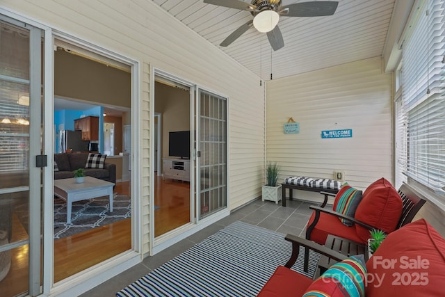 5238 Prosperity View Dr, Charlotte, NC 28269 - sunroom with a ceiling fan