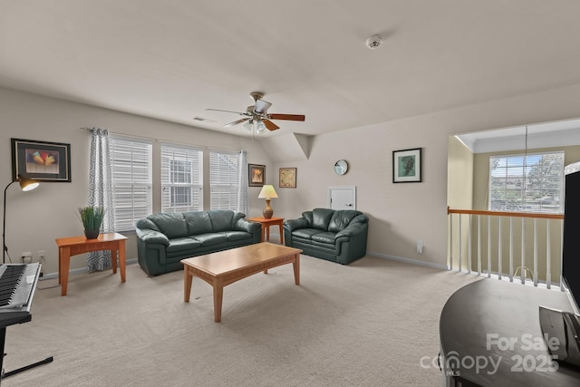 5238 Prosperity View Dr, Charlotte, NC 28269 - living area with a ceiling fan and light colored carpet