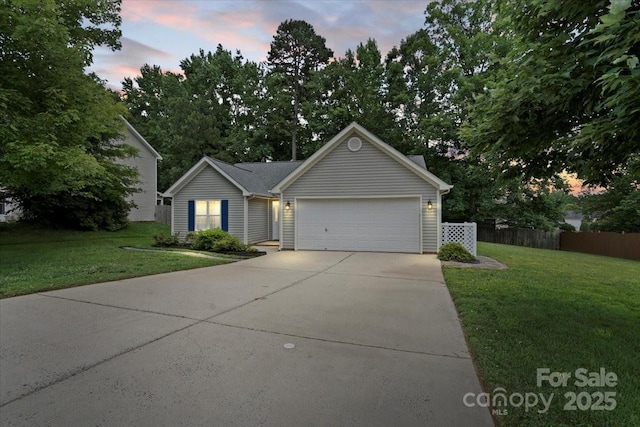 3114 Pine Pointe St, Matthews, NC 28104 - ranch-style house with concrete driveway and a garage