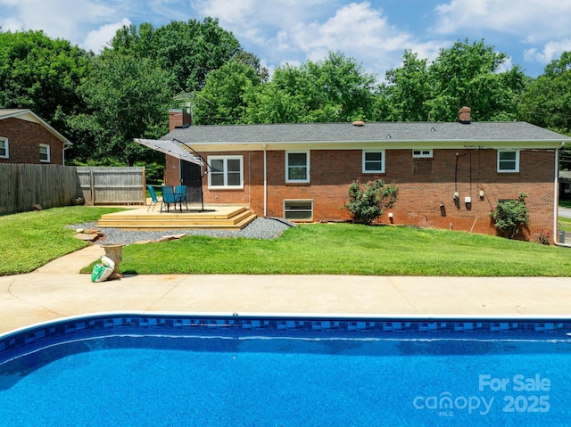 306 2nd Avenue Pl NE, Conover, NC 28613 - view of swimming pool with a wooden deck
