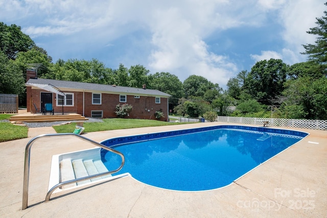 306 2nd Avenue Pl NE, Conover, NC 28613 - view of pool with a deck and view of wooded area