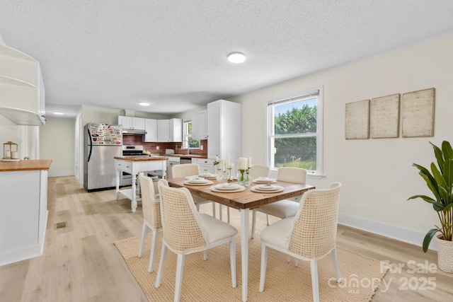 306 2nd Avenue Pl NE, Conover, NC 28613 - dining space featuring light wood-style floors and a textured ceiling