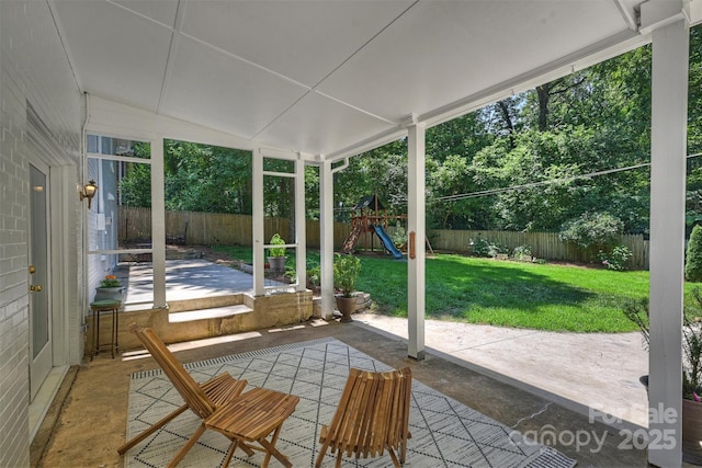 6150 Rocky Falls Rd, Charlotte, NC 28211 - view of unfurnished sunroom