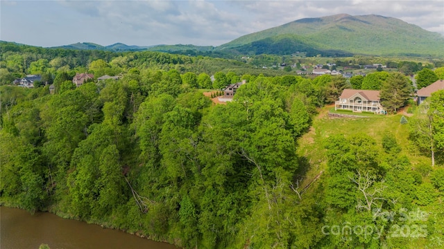 214 River Knoll Dr, Jefferson, NC 28640 - mountain view featuring a heavily wooded area