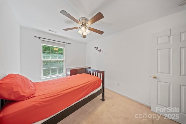 14664 Lions Paw St, Charlotte, NC 28273 - bedroom featuring light colored carpet and ceiling fan