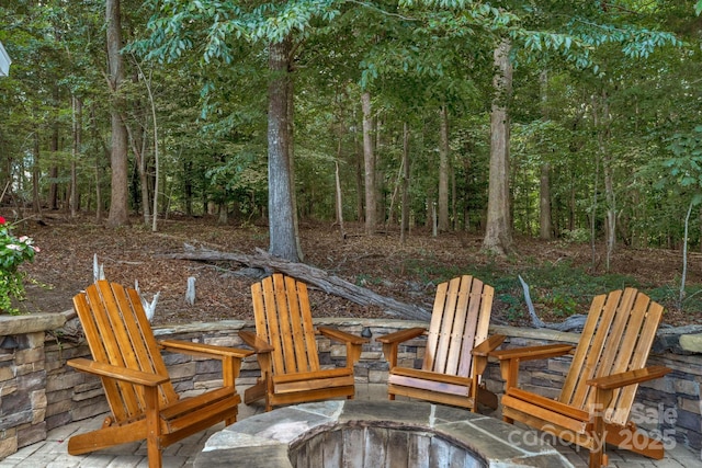 3701 Methodist Church Ln, Waxhaw, NC 28173 - view of patio with an outdoor fire pit