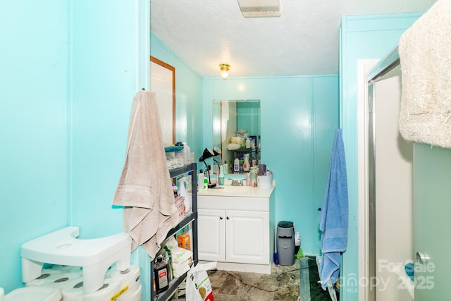 401 Webb Church Rd, Ellenboro, NC 28040 - bathroom with vanity and a shower with shower door