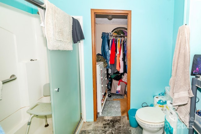 401 Webb Church Rd, Ellenboro, NC 28040 - bathroom with a stall shower and a walk in closet