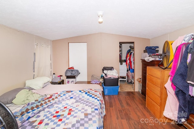 401 Webb Church Rd, Ellenboro, NC 28040 - bedroom featuring wood finished floors, lofted ceiling, a closet, and a spacious closet